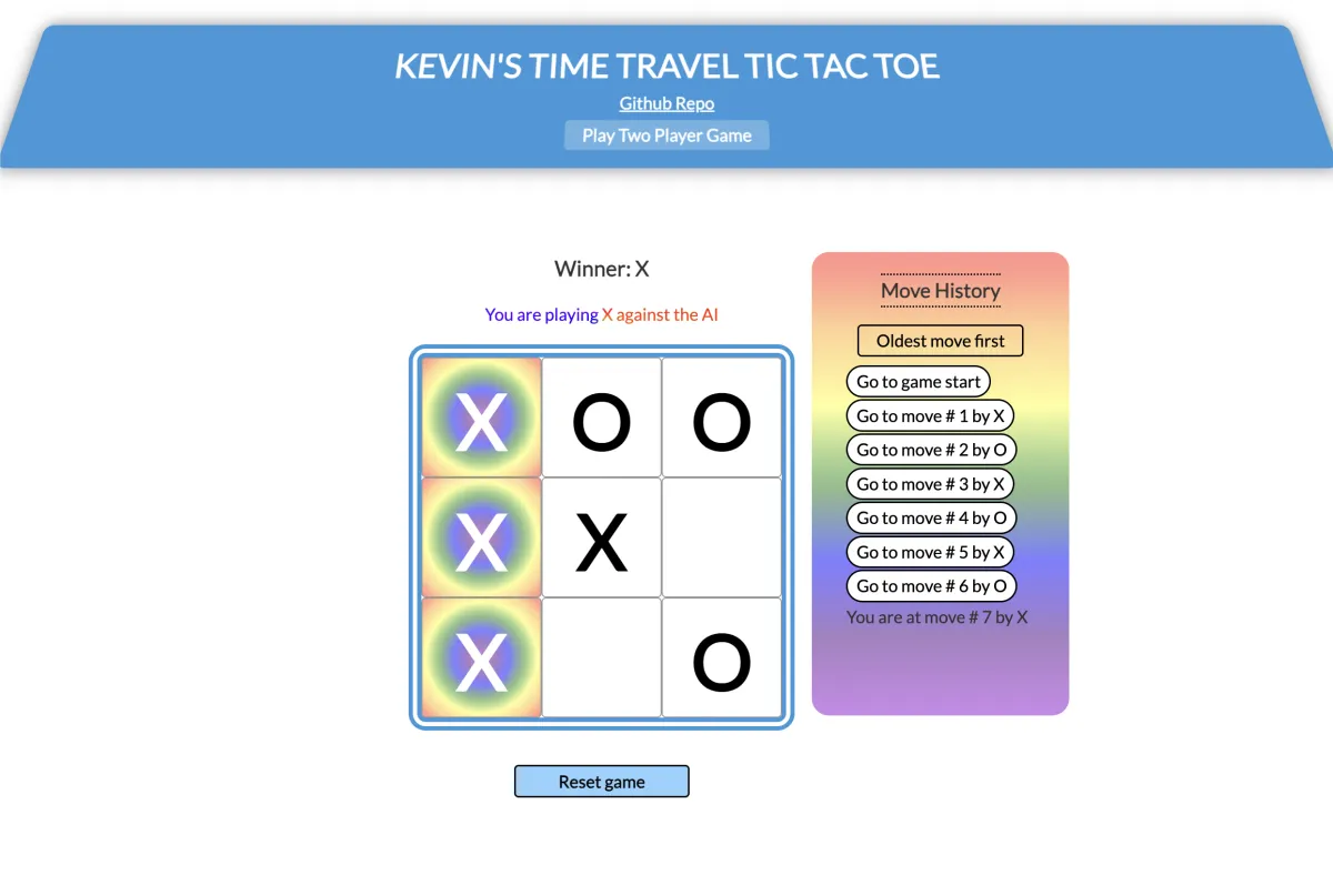 Time Travel Tic Tac Toe screenshot